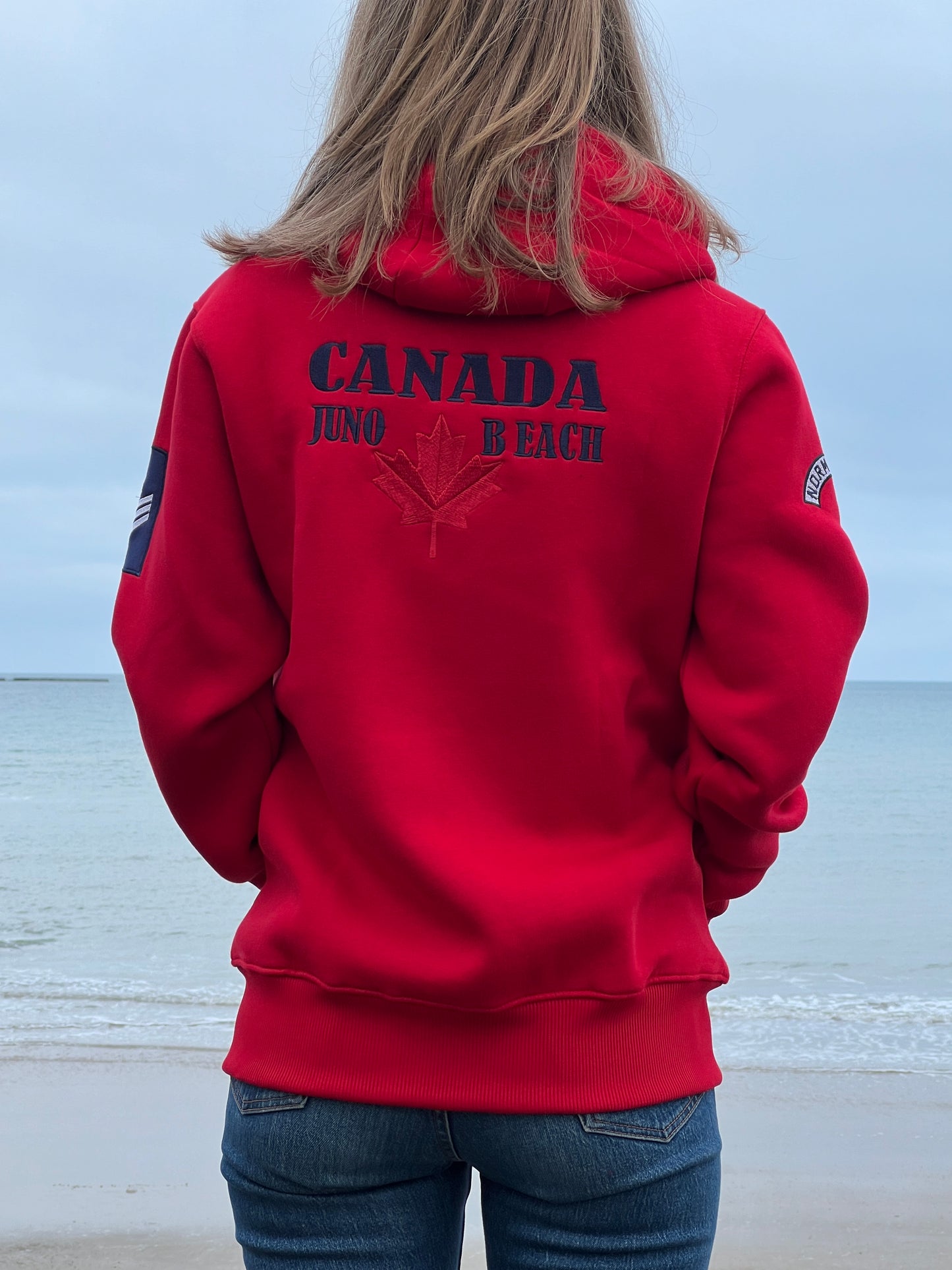 Veste à capuche CANADA rouge femme