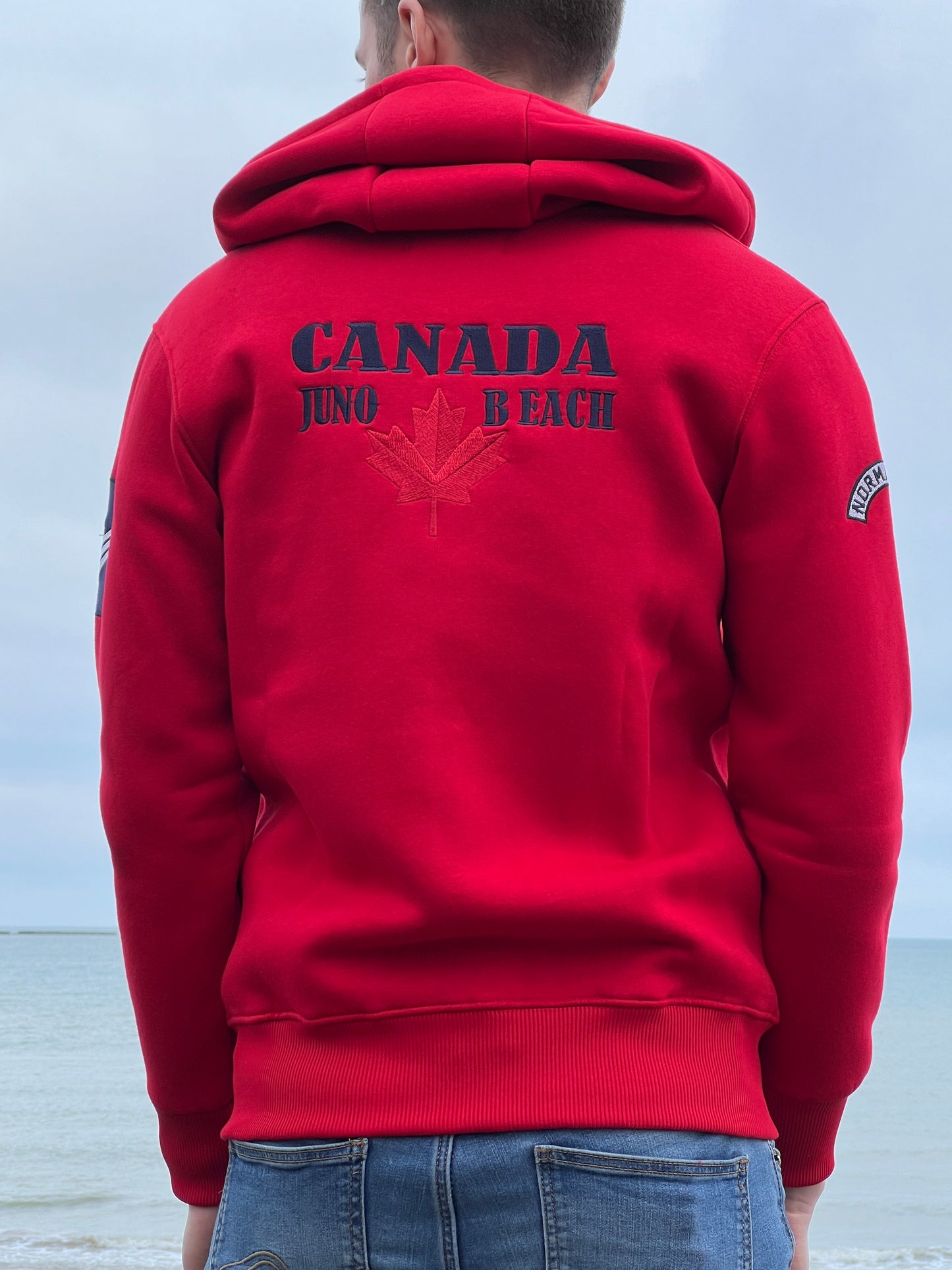 Veste à capuche CANADA rouge homme