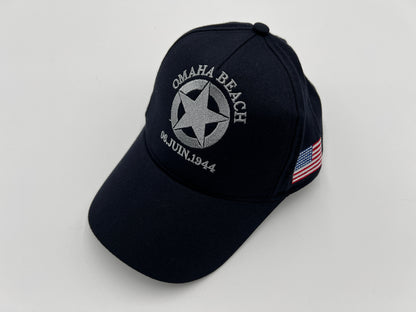 Casquette réglable OMAHA BEACH (kaki et bleu marine) adulte