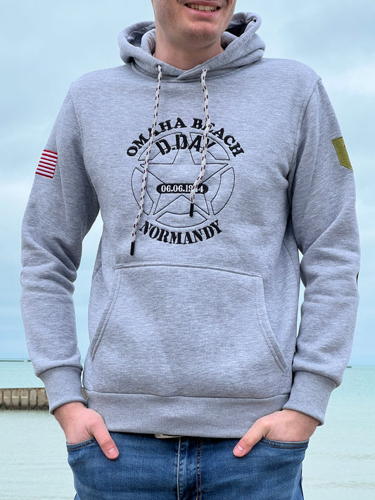 Sweat à capuche OMAHA 44 gris homme