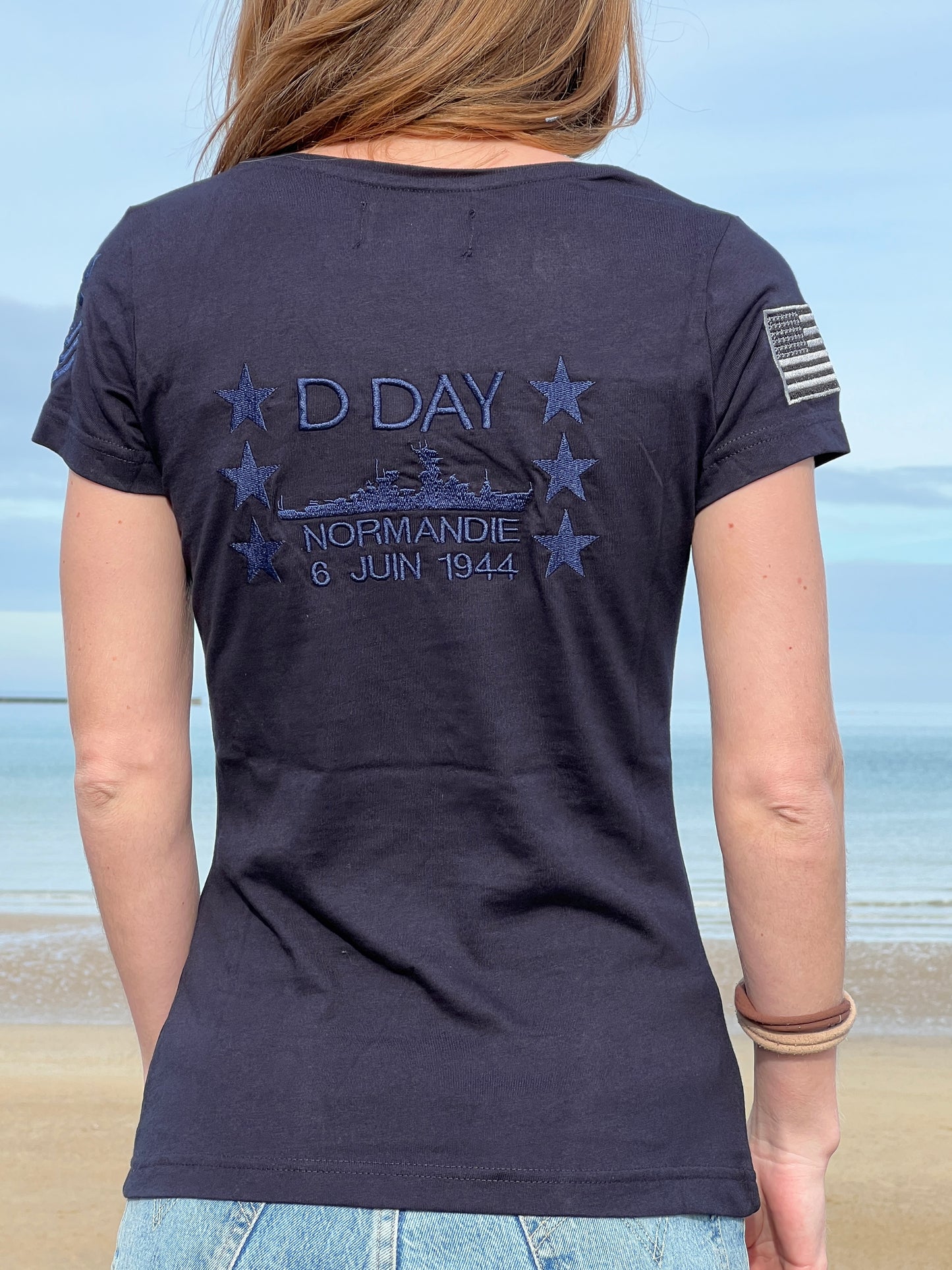 T-shirt US NAVY bleu marine femme