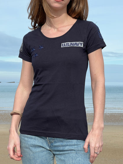 T-shirt US NAVY bleu marine femme