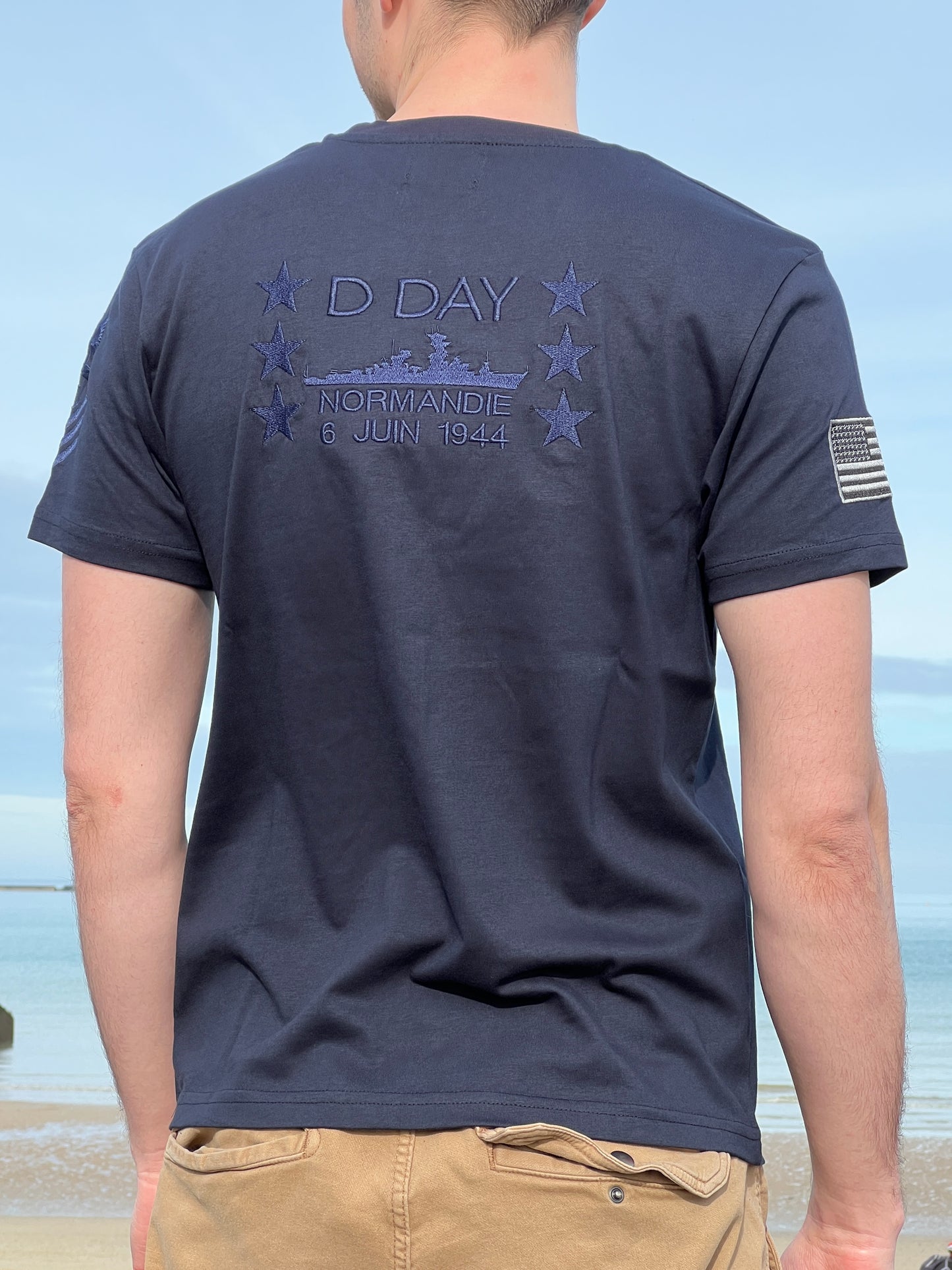 T-shirt US NAVY bleu marine homme