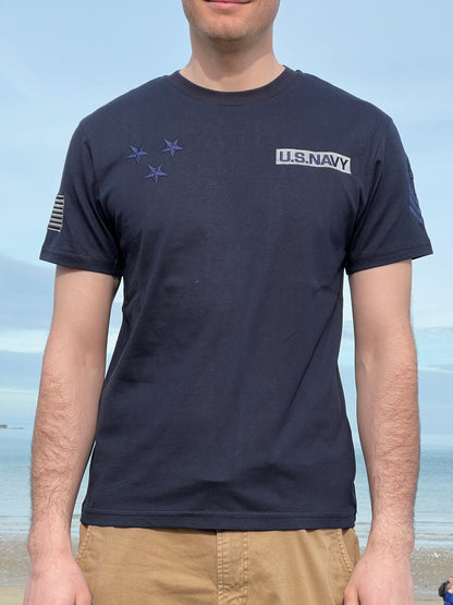 T-shirt US NAVY bleu marine homme