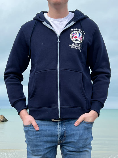 Veste à capuche 80th ANNIVERSARY bleu marine homme