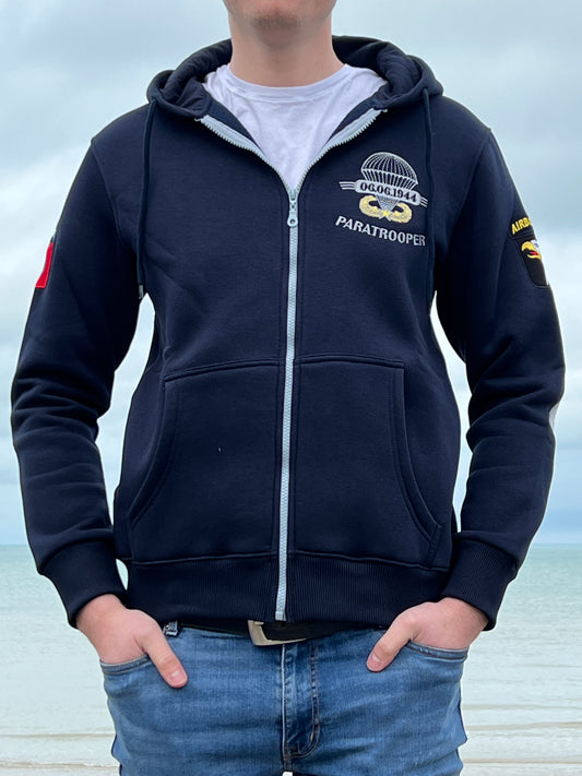 Veste à capuche ALLIED FORCES bleu marine homme